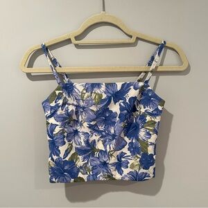 A&F Blue Floral Tank Top